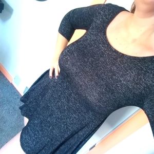 Comfy Grey Babydoll Dress